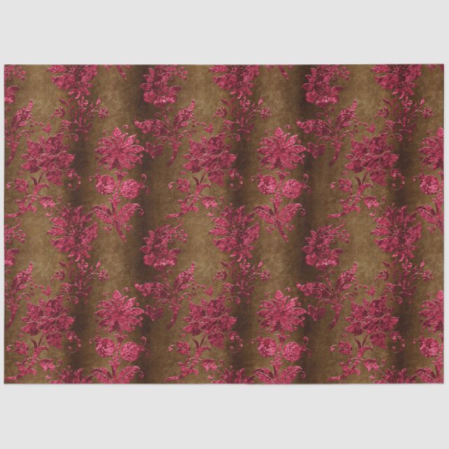 The Burgundy Velvet  Series Design 6 Tissue Paper (Front)