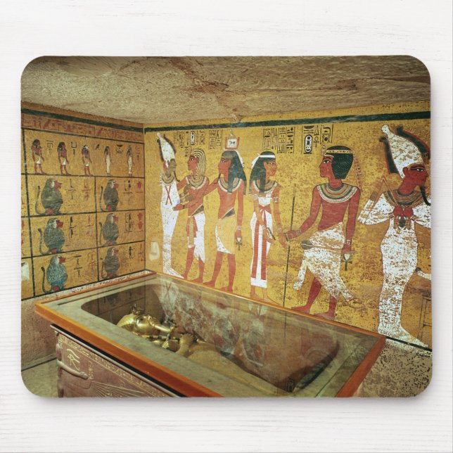 The burial chamber in the Tomb of Tutankhamun Mouse Pad (Front)