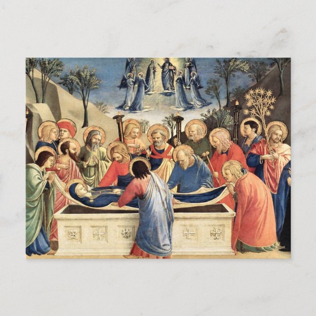 The Burial of the Virgin by Fra Angelico Postcard (Front)