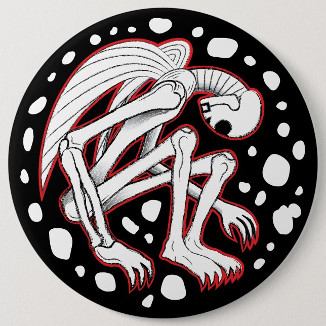 The Buried Angel 6 Cm Round Badge (Front)