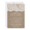 The Burlap & Lace Wedding Collection Invitations