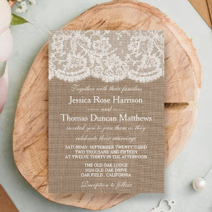 The Burlap & Lace Wedding Collection Invitations