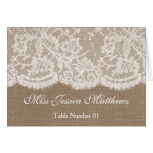 The Burlap & Lace Wedding Collection Place Cards