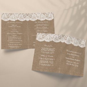 The Burlap & Lace Wedding Collection Programs