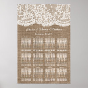 The Burlap & Lace Wedding Collection Seating Chart