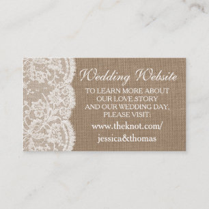 The Burlap & Lace Wedding Collection Website Cards