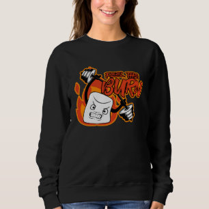 The Burn Marshmallow Smores Camping Gym Fitness Wo Sweatshirt