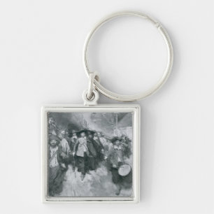 The Burning of Jamestown Key Ring