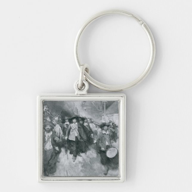The Burning of Jamestown Key Ring (Front)