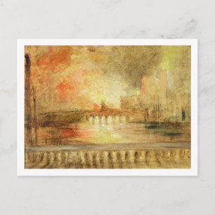 The Burning of the Houses of Parliament, previousl Postcard