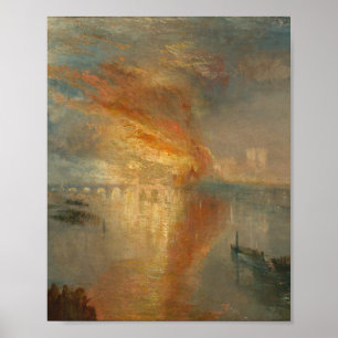 The Burning of the Houses of Parliament - Turner Poster