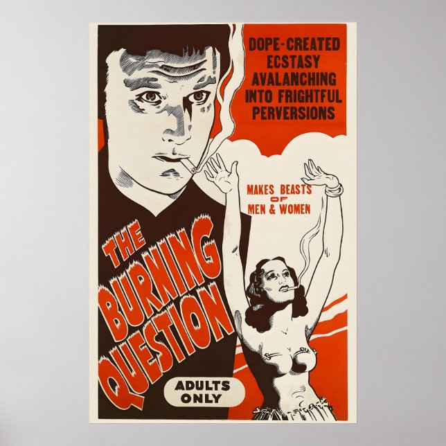 The Burning Question 1940's Reefer Vintage Style Poster (Front)