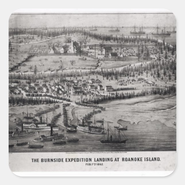The Burnside Expedition Square Sticker (Front)