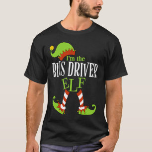 The BUS DRIVER Elf Family Group Matching PJ Christ T-Shirt