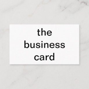 the business card
