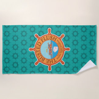 The Busted Flush (Aqua) - Beach Towel