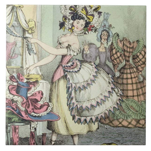 The Bustle, published by Thomas McLean, London (co Ceramic Tile (Front)