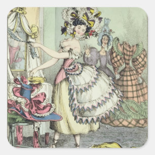 The Bustle, published by Thomas McLean, London (co Square Sticker