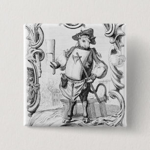 The Butcher, published 1746 15 Cm Square Badge