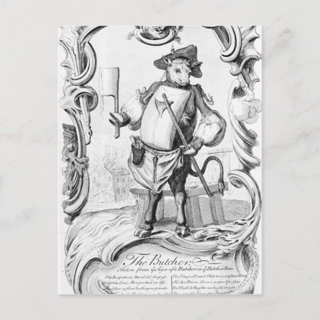 The Butcher, published 1746 Postcard (Front)