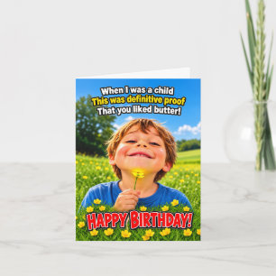 The Buttercup Test – Childhood Memories! Card