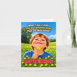 The Buttercup Test – Childhood Memories! Card