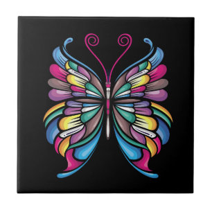 the butterfly design ceramic tile