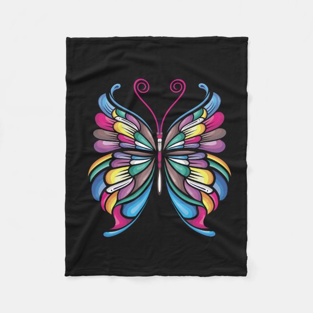 the butterfly design fleece blanket (Front)
