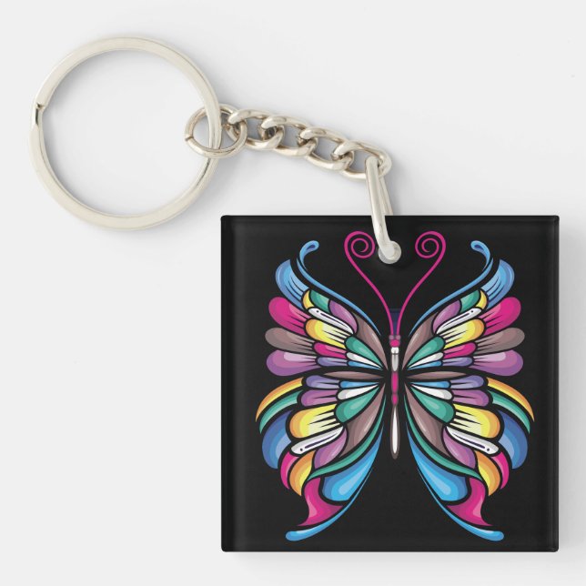 the butterfly design key ring (Front)