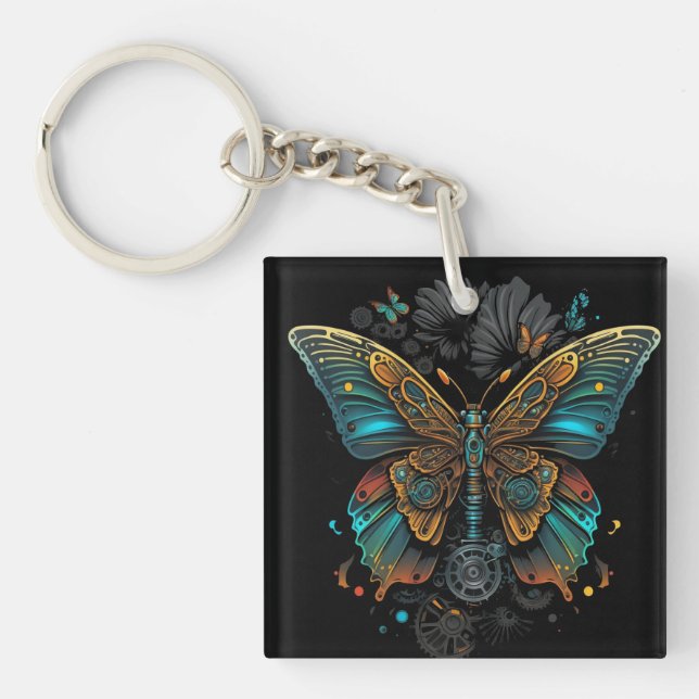 the butterfly design key ring (Front)
