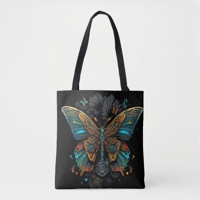 the butterfly design tote bag (Front)
