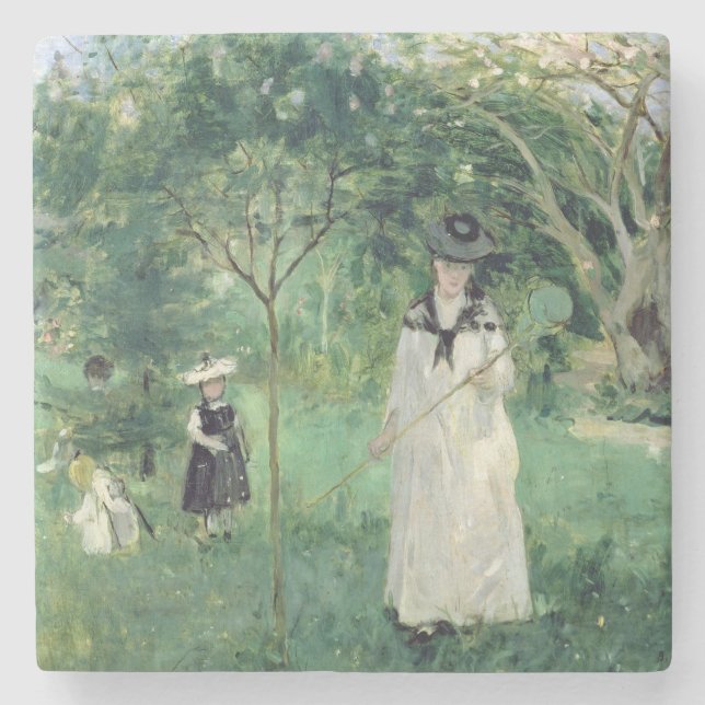 The Butterfly Hunt, 1874 Stone Coaster (Front)