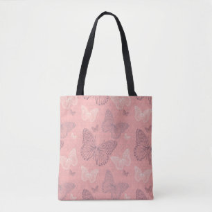The Butterfly Pink Tote Bag