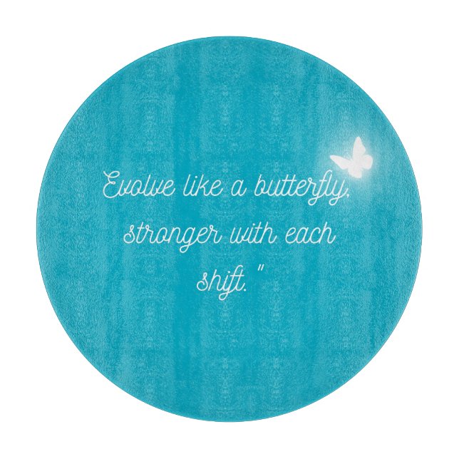 The Butterfly's Evolution Cutting Board (Front)