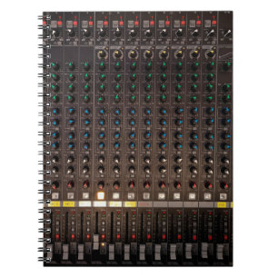 The button on the audio mixer notebook