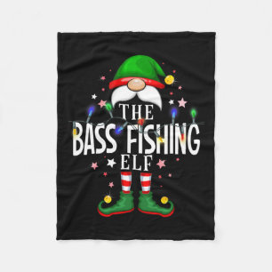 The Byb Fishing Elf Christmas Family Pajama Party  Fleece Blanket