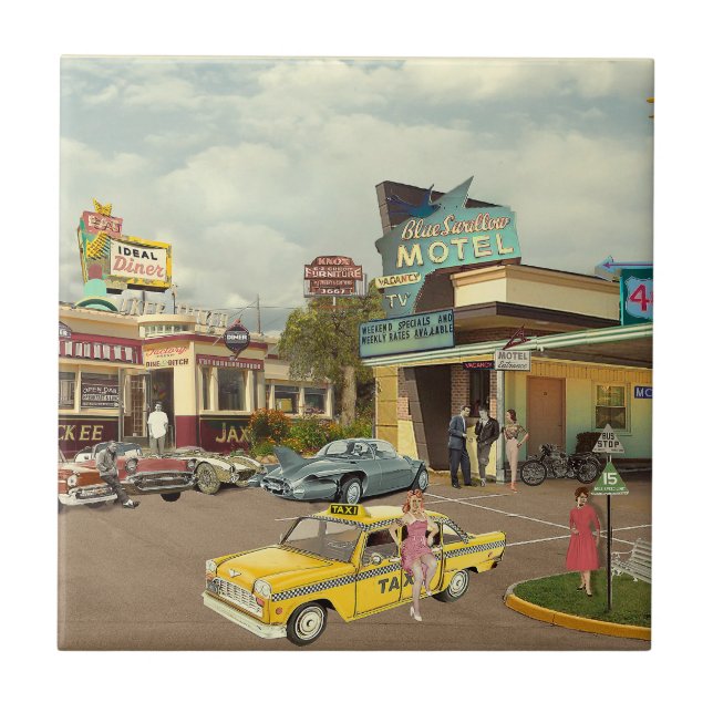 The Cab Driver Ceramic Tile (Front)