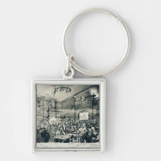The Cabaret du Chat Noir, 1886 Key Ring (Front)