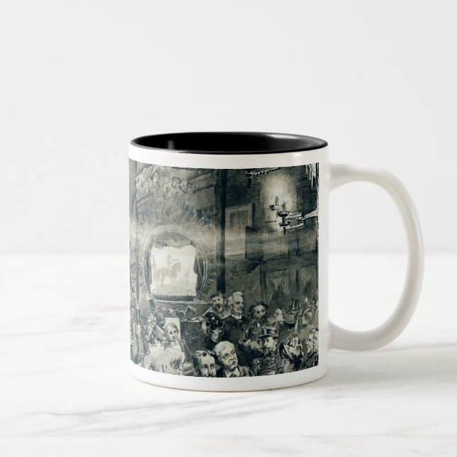 The Cabaret du Chat Noir, 1886 Two-Tone Coffee Mug (Right)