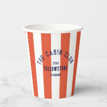 The Cabin Club Custom Crest Red Park Stripe 