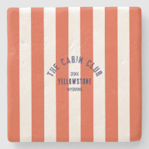 The Cabin Club Custom Crest Red Park Stripe