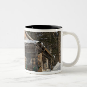 The cabins at the AMC's Little Lyford Pond Two-Tone Coffee Mug
