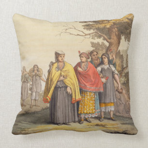 The Caciche Indians in Traditional Costumes, Nova Cushion