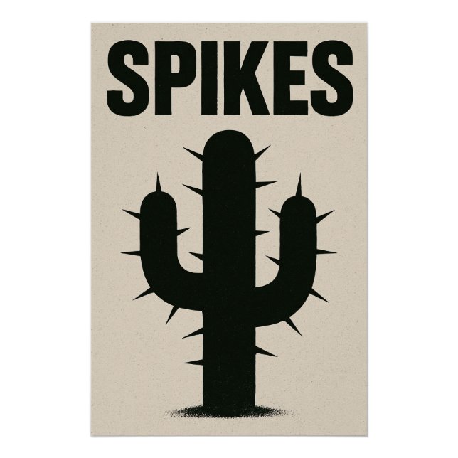 The cactus at the top of its graphic shape poster (Front)