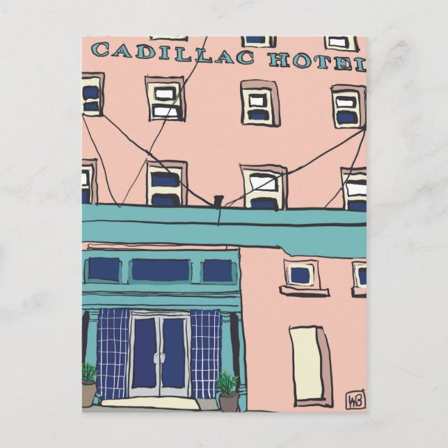 The Cadillac Hotel Postcard (Front)