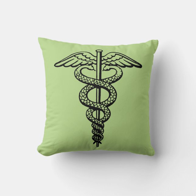 The Caduceus Symbol Cushion (Front)