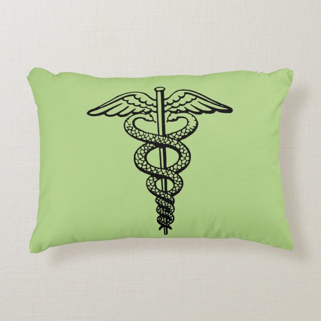 The Caduceus Symbol Decorative Cushion (Front)