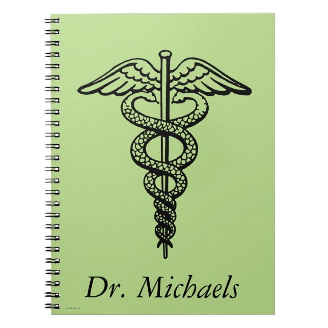 The Caduceus Symbol Notebook (Front)