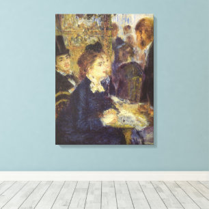 The Cafe by Pierre Renoir, Vintage Impressionism Canvas Print