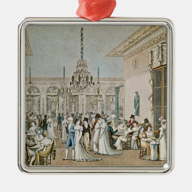 The Cafe Frascati in 1807 Metal Ornament (Front)